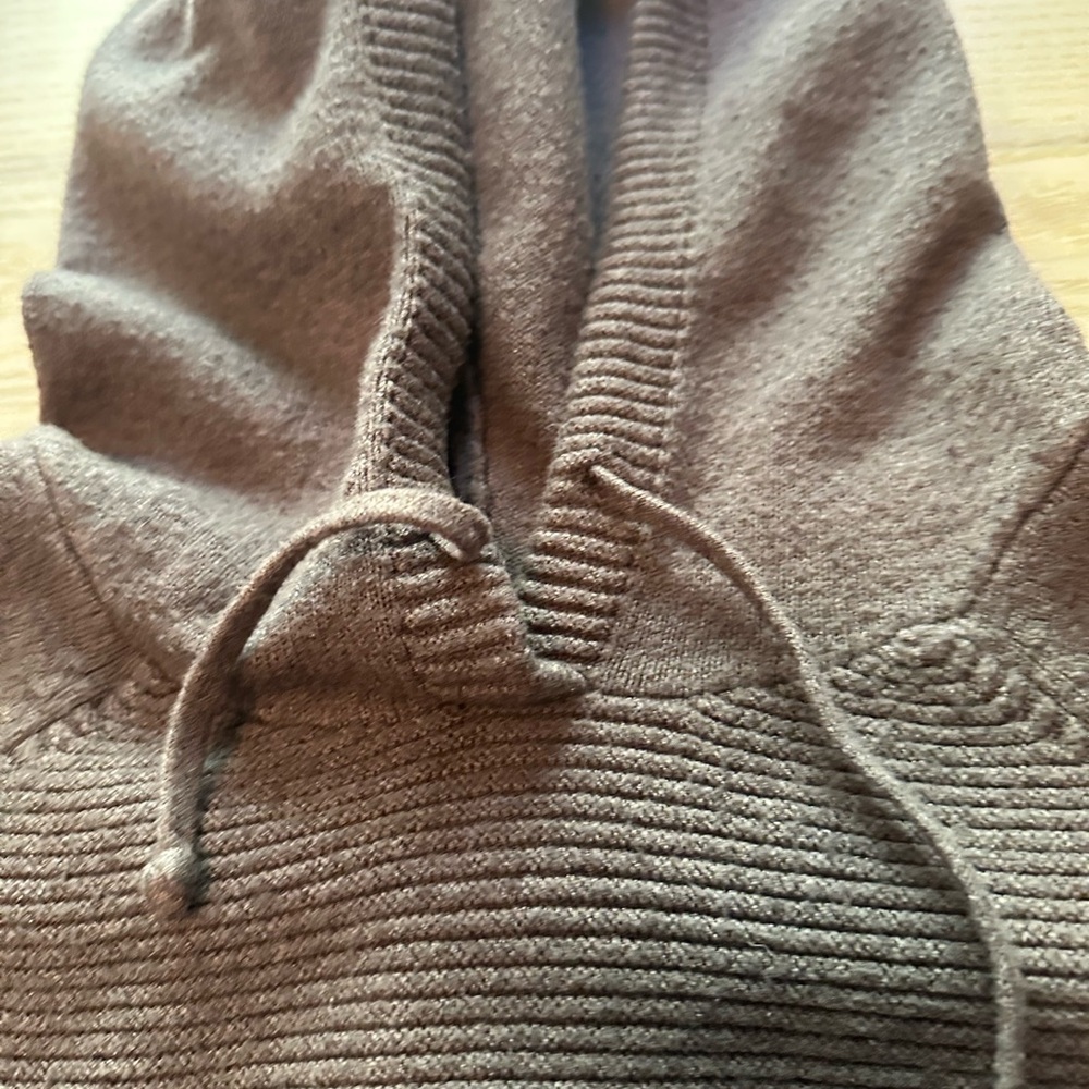 Sonata Women’s Ribbed Hooded Sweater, Size XL – Cozy & Stylish
